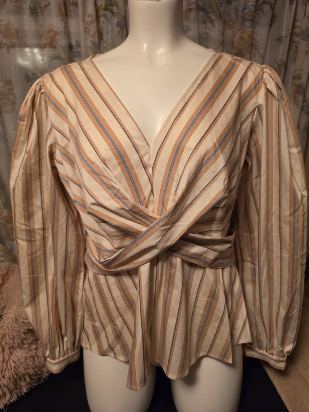 Maurices Striped Twist-Front Blouse